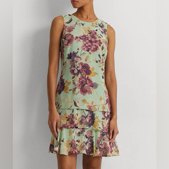 Lauren Ralph Lauren | Floral Georgette Shift Dress Nwt